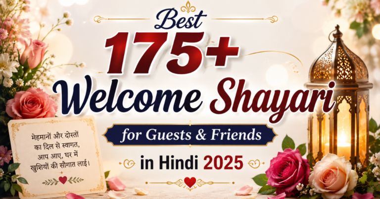 Best 175+ Welcome Shayari for Guests & Friends in Hindi 2025